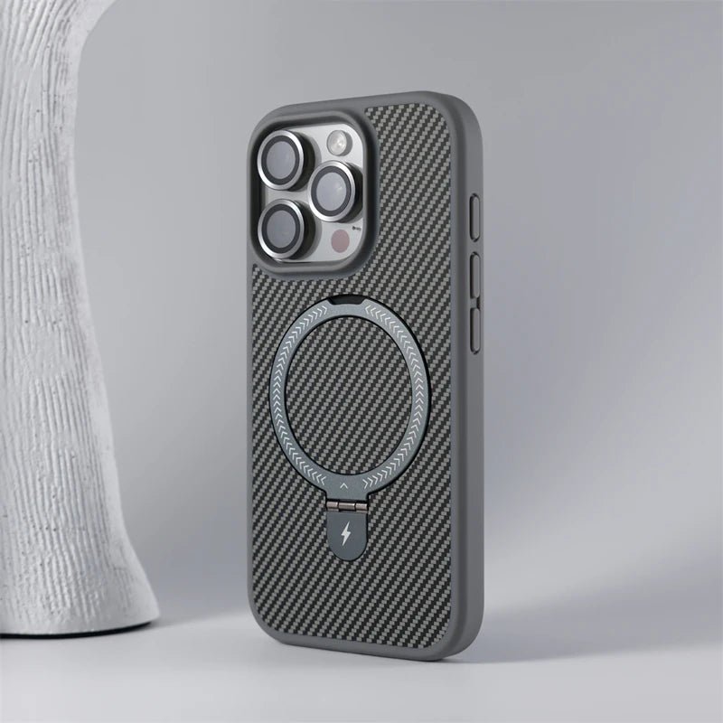 Anti-Impact Carbon Fiber iPhone Case with MagSafe Charging