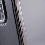 Leather iPhone Case with Reinforced Metal finish