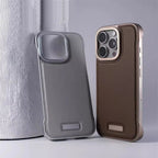 Leather iPhone Case with Reinforced Metal finish
