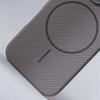 iPhone Case in Textured Carbon Fiber and MagSafe Charging