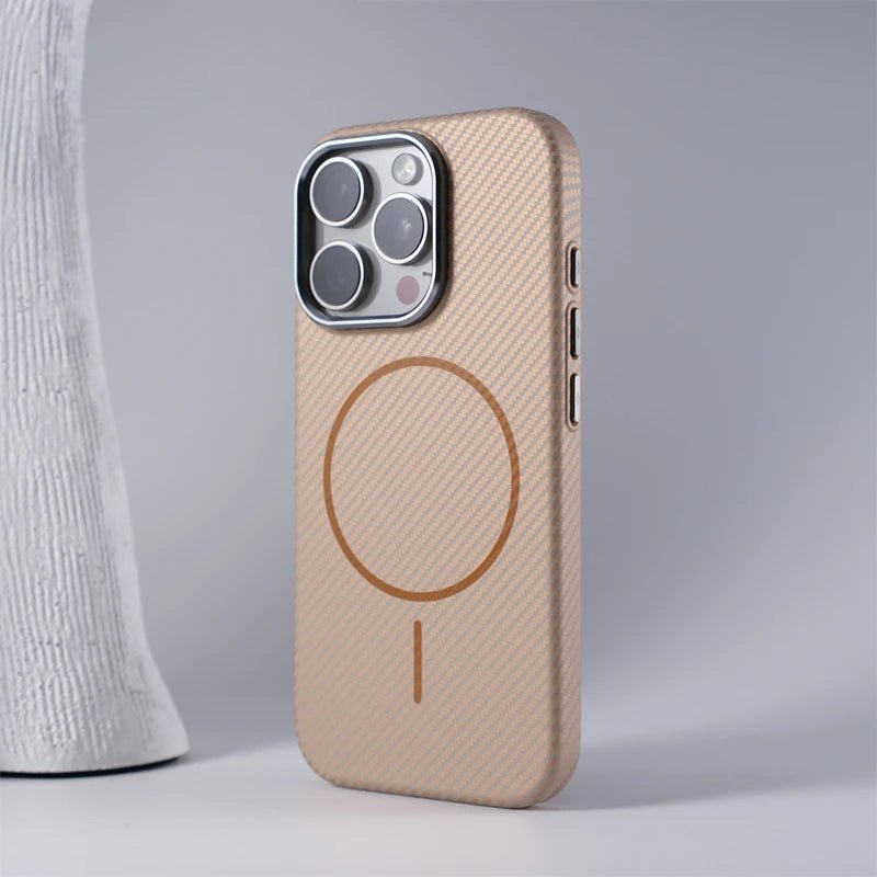 iPhone Case in Textured Carbon Fiber and MagSafe Charging