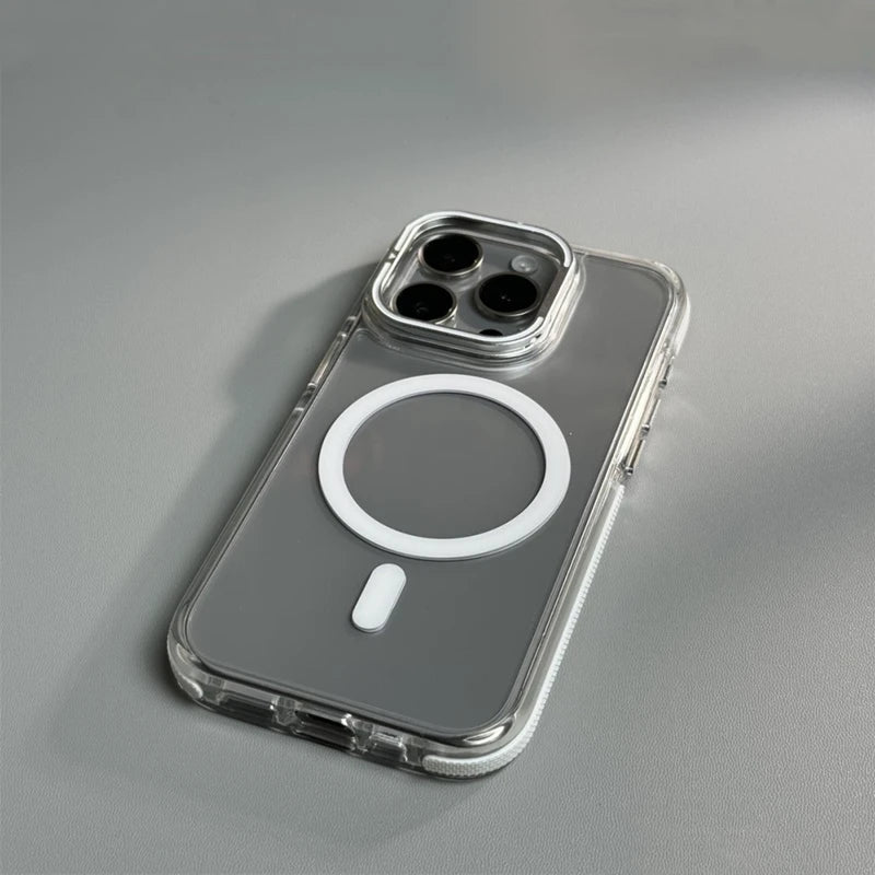 Minimalist Transparent iPhone Case with MagSafe Charging