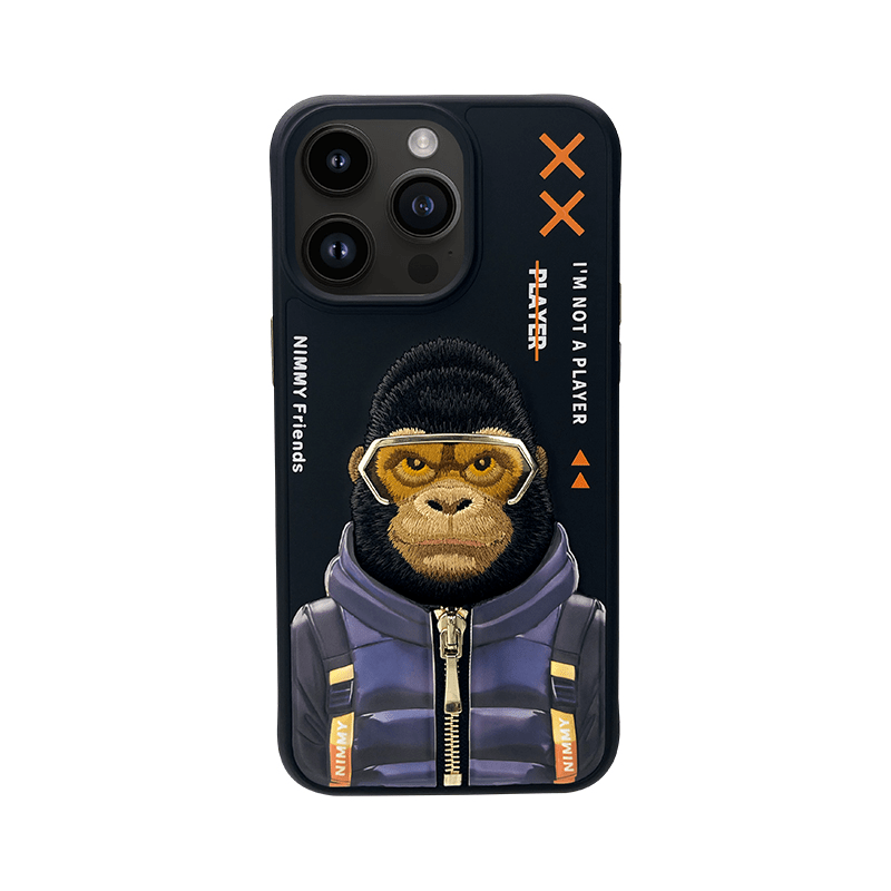 Premium iPhone Case with Realistic Animals in manual embroidery