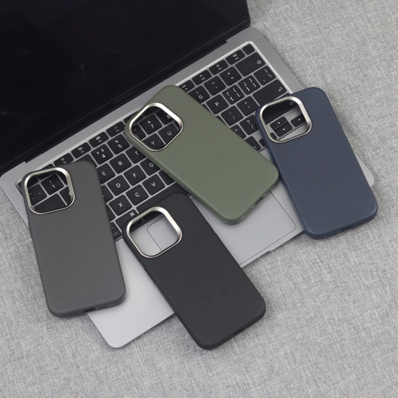 Embossed Leather iPhone Case with MagSafe Charging