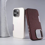 Leather iPhone Case with Metal and MagSafe Charging