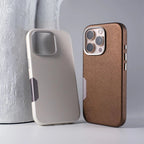 Leather iPhone Case with Metal and MagSafe Charging