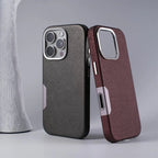 Leather iPhone Case with Metal and MagSafe Charging