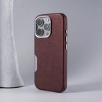 Leather iPhone Case with Metal and MagSafe Charging