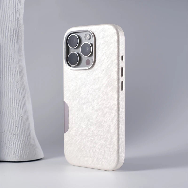 Leather iPhone Case with Metal and MagSafe Charging