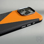 iPhone Case in Leather and Carbon with Anti-impact Protection