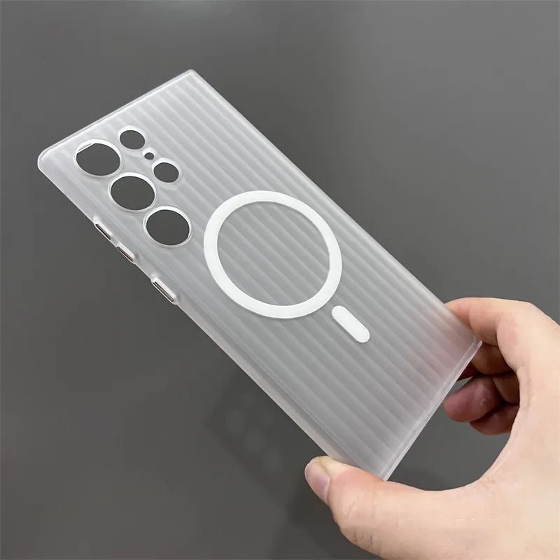 Matte Transparent Samsung Case with MagSafe Charging