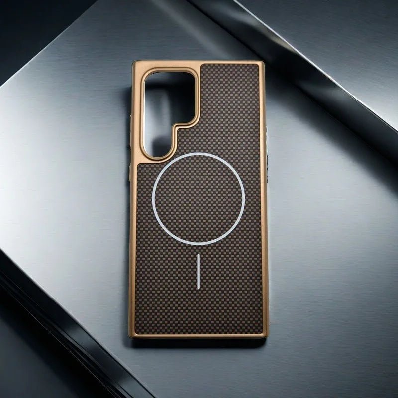 Samsung Luxury Carbon Case with MagSafe Charging