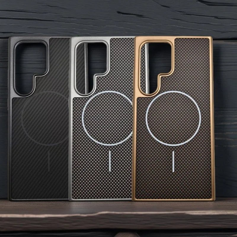 Samsung Luxury Carbon Case with MagSafe Charging