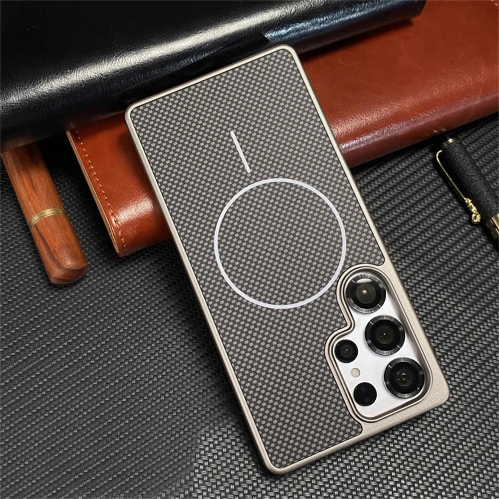 Samsung Premium Minimalist MagSafe Carbon Fiber Case