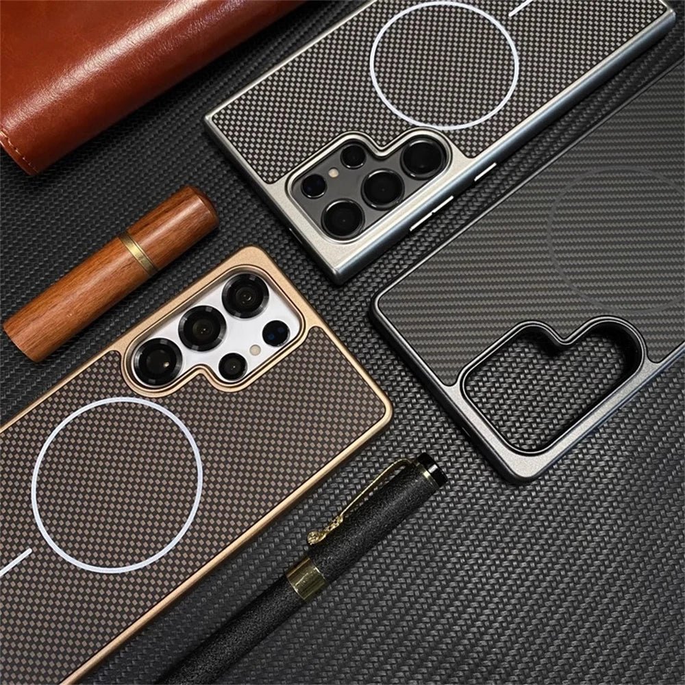 Samsung Premium Minimalist MagSafe Carbon Fiber Case