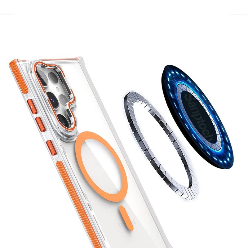 Transparent Samsung Case with Reclining Stand and MagSafe