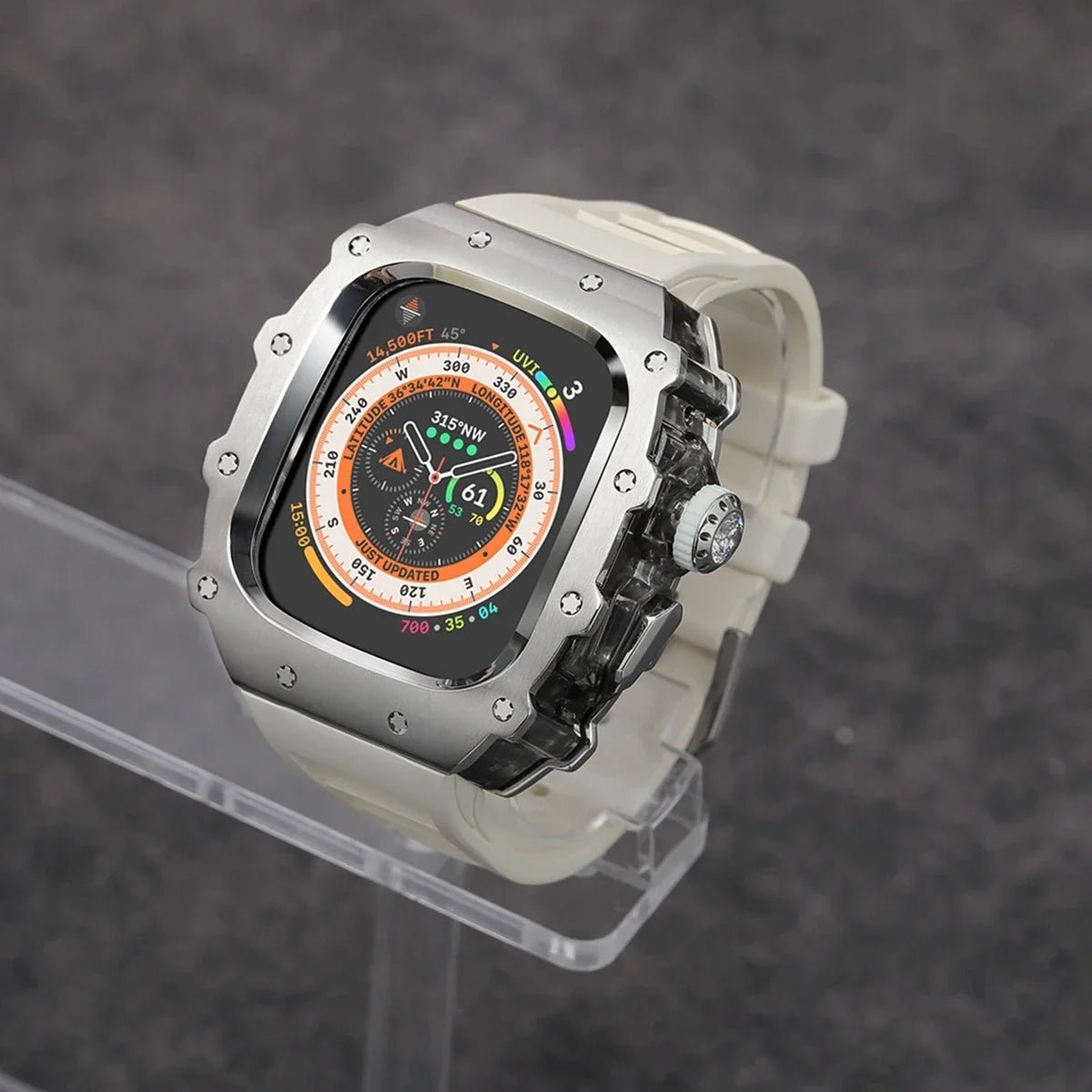 Stainless Steel Apple Watch Case with Bracelet