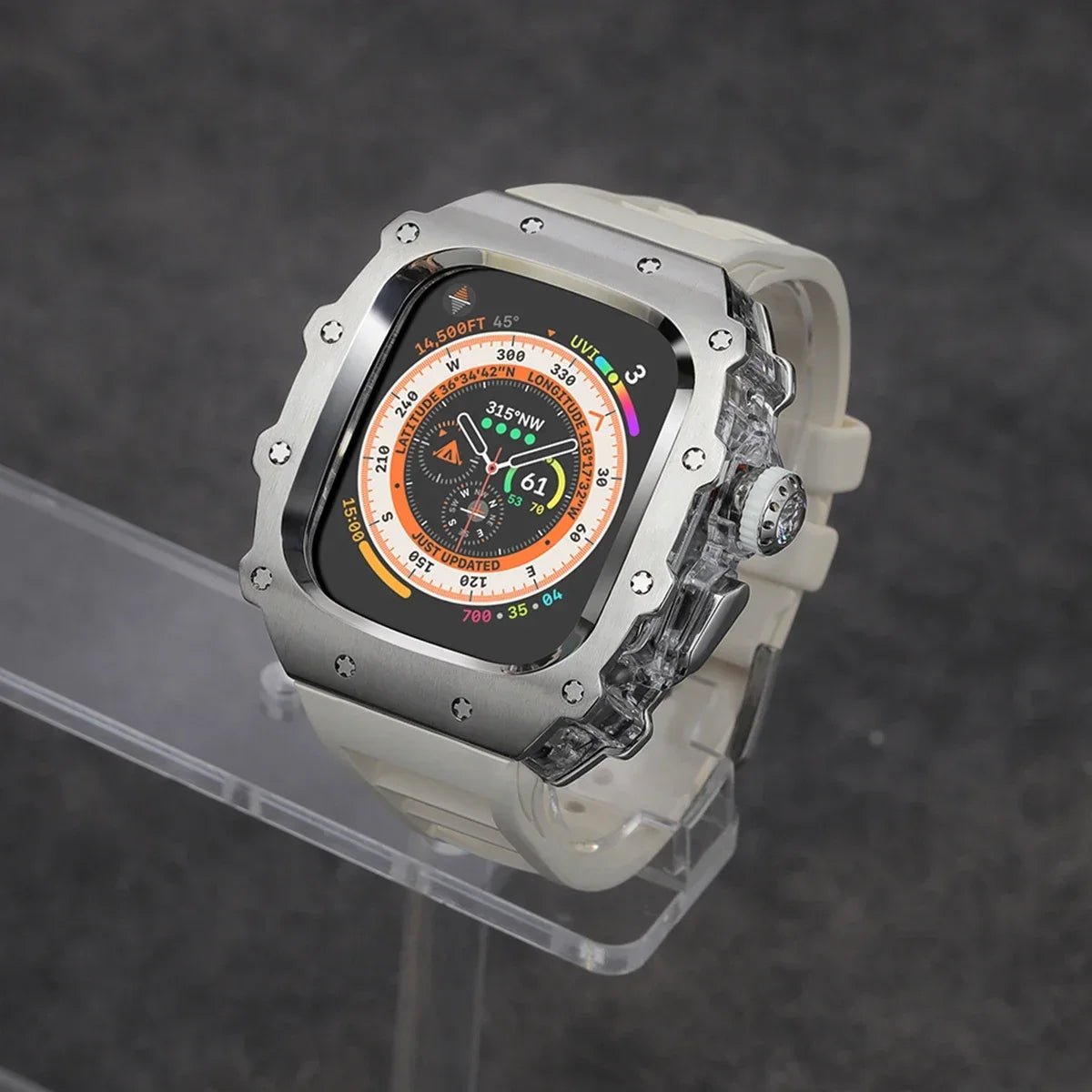 Stainless Steel Apple Watch Case with Bracelet