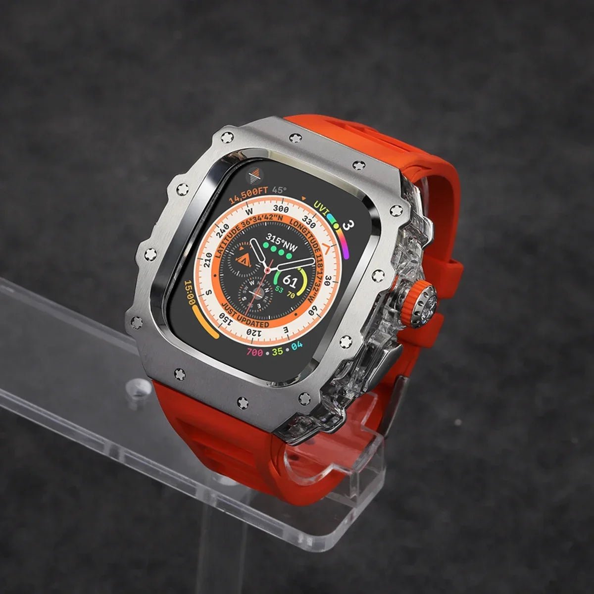 Stainless Steel Apple Watch Case with Bracelet