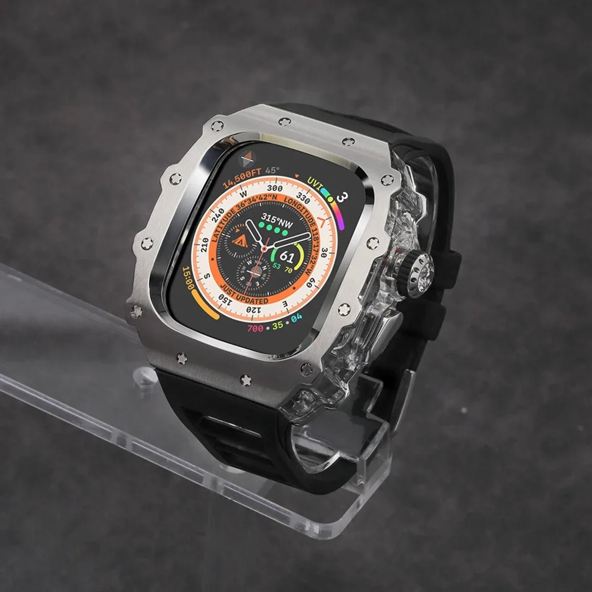 Stainless Steel Apple Watch Case with Bracelet
