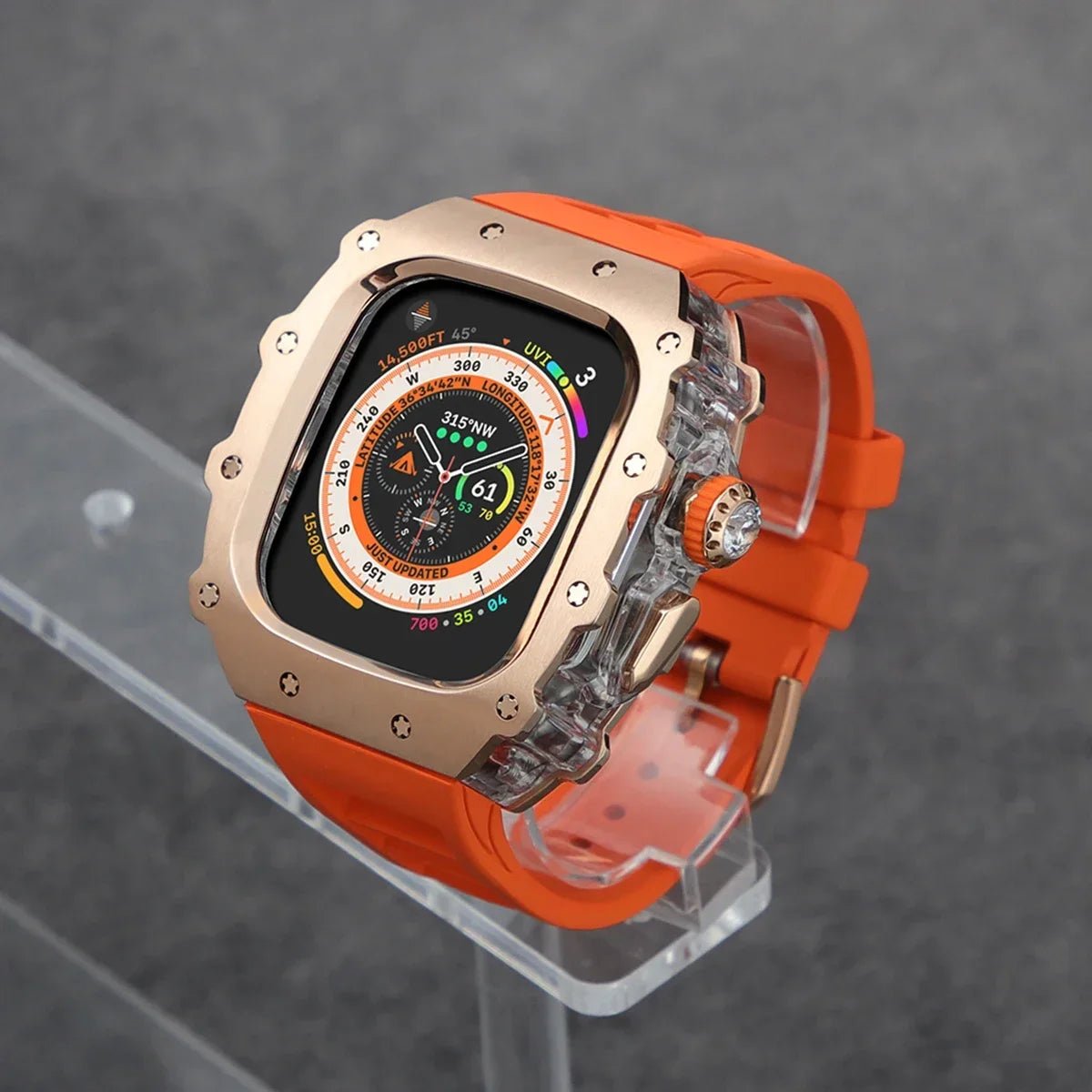 Stainless Steel Apple Watch Case with Bracelet