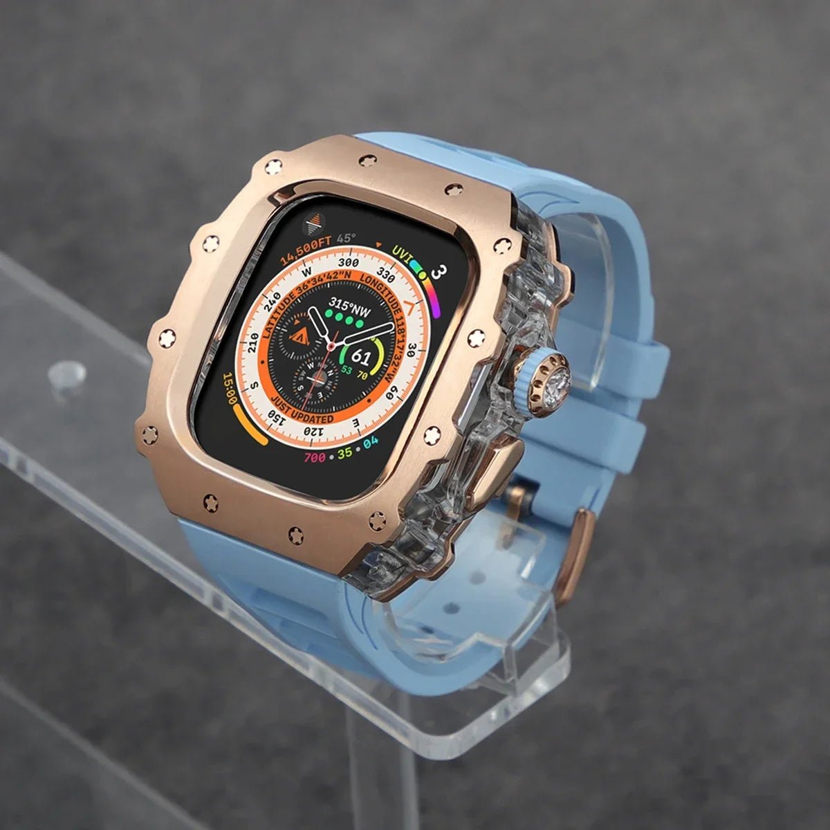 Stainless Steel Apple Watch Case with Bracelet