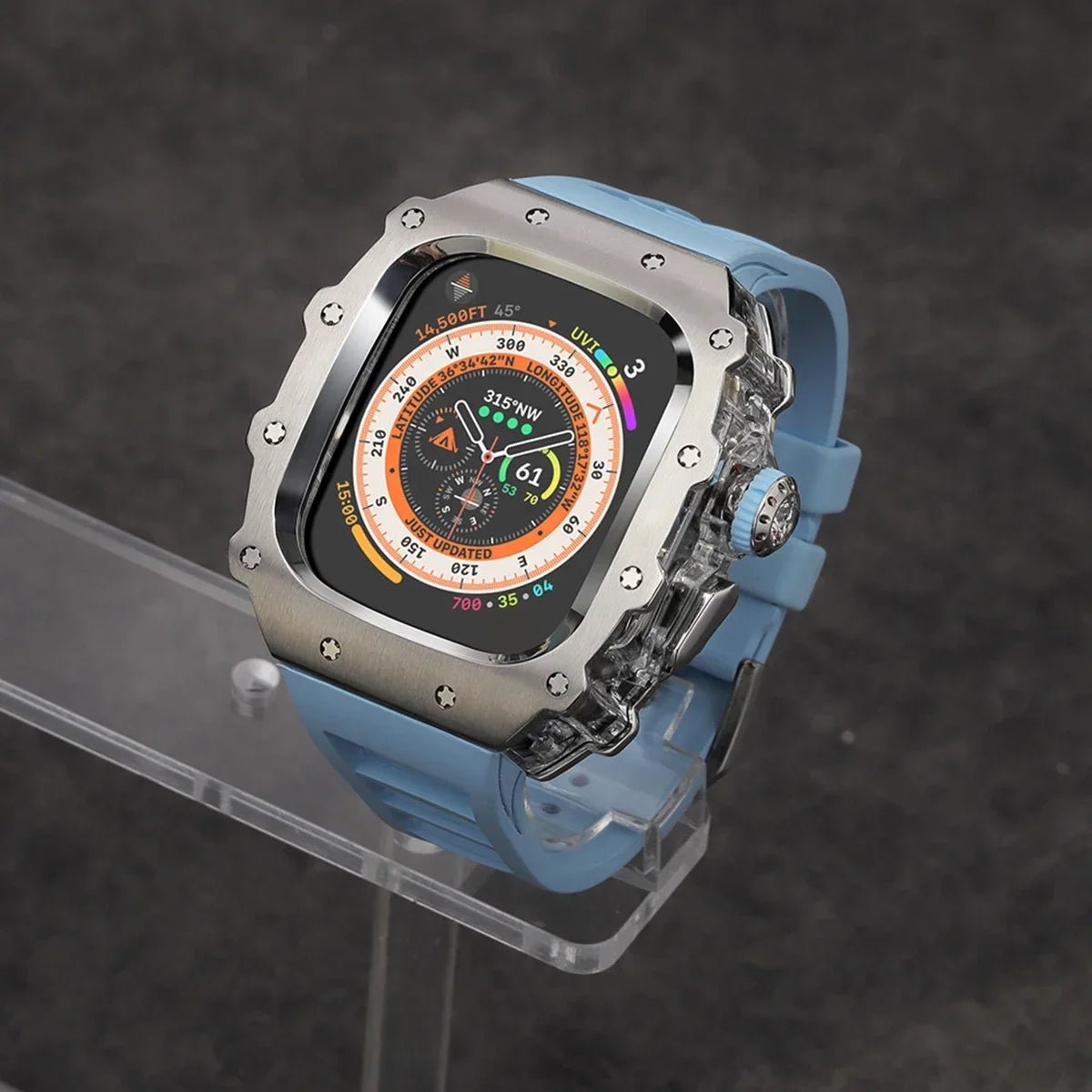 Stainless Steel Apple Watch Case with Bracelet