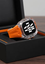 Transparent Apple Watch Case with Rubber Strap