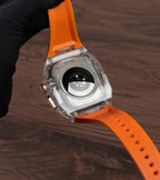 Transparent Apple Watch Case with Rubber Strap