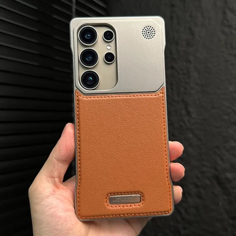 Minimalist Samsung Case in Anti-Impact Leather