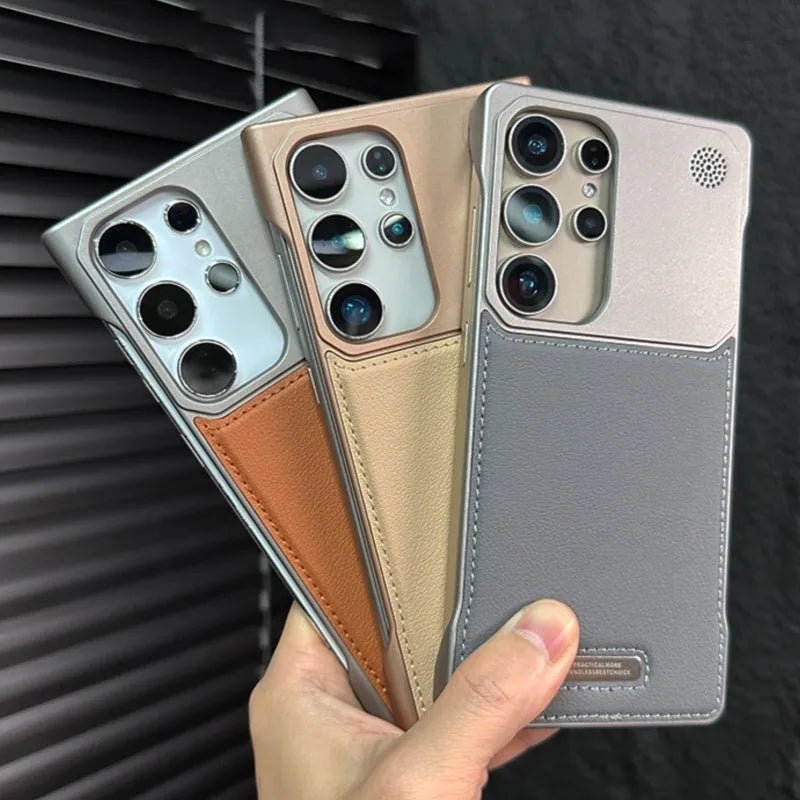 Minimalist Samsung Case in Anti-Impact Leather
