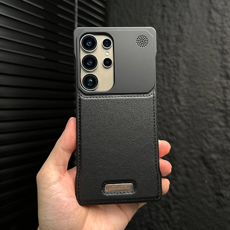 Minimalist Samsung Case in Anti-Impact Leather