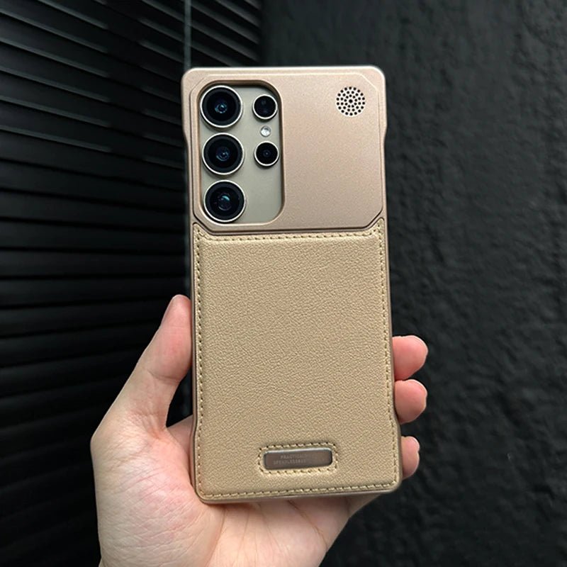 Minimalist Samsung Case in Anti-Impact Leather
