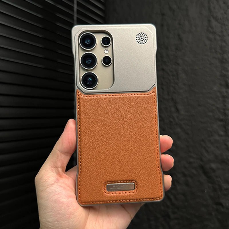 Minimalist Samsung Case in Anti-Impact Leather