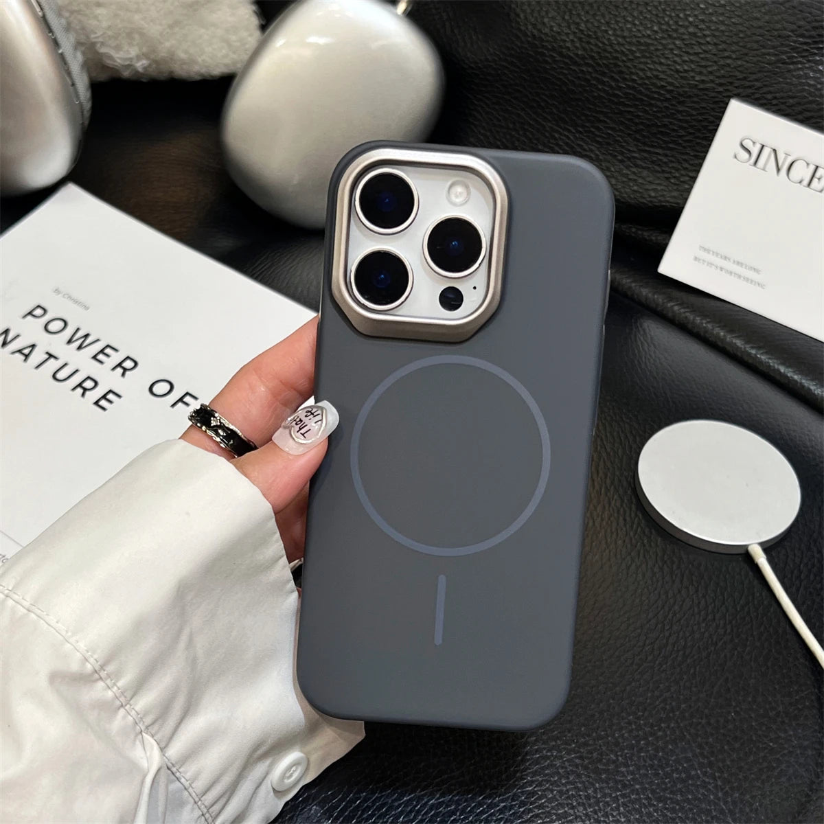 Matte iPhone Case with Metal Lens Protector