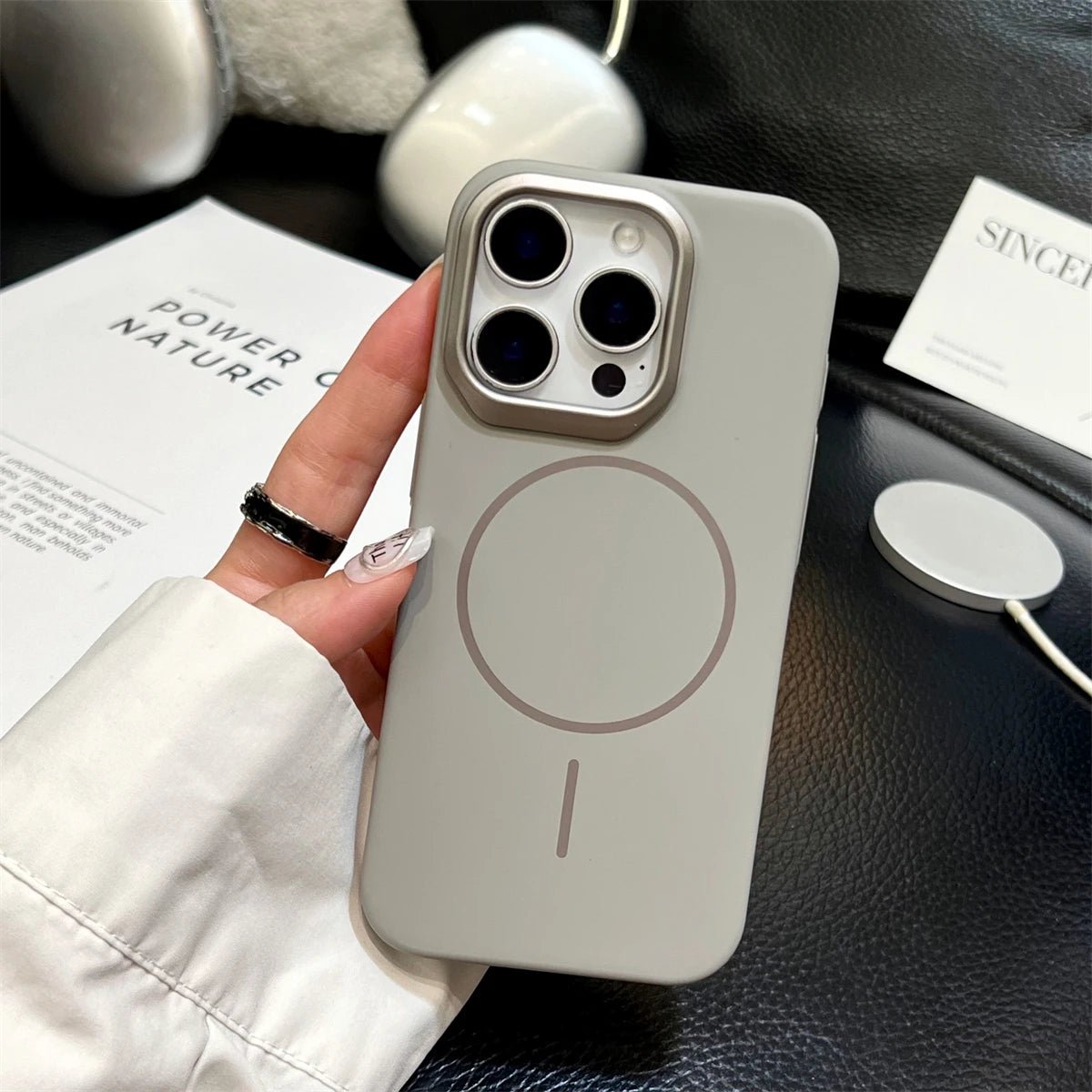Matte iPhone Case with Metal Lens Protector