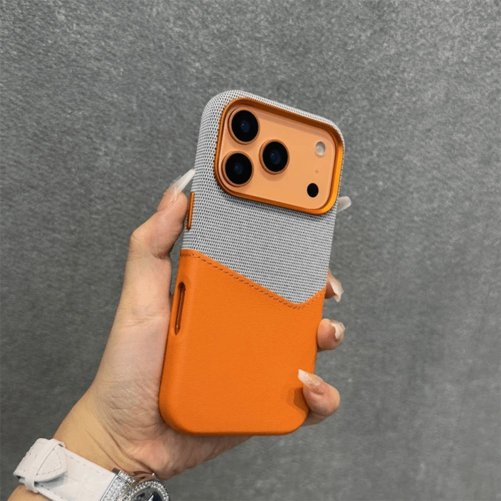 iPhone Case in Minimalist Fabric and Leather