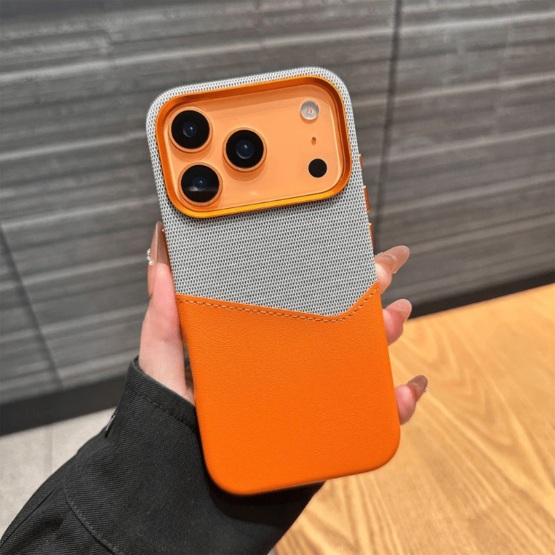 iPhone Case in Minimalist Fabric and Leather