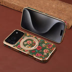 Floral Fabric iPhone Case with Rotating MagSage