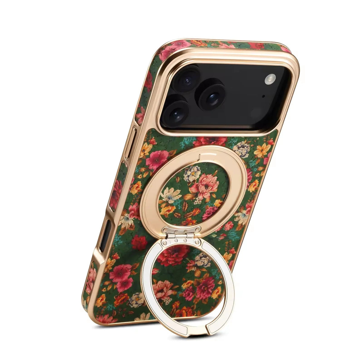 Floral Fabric iPhone Case with Rotating MagSage