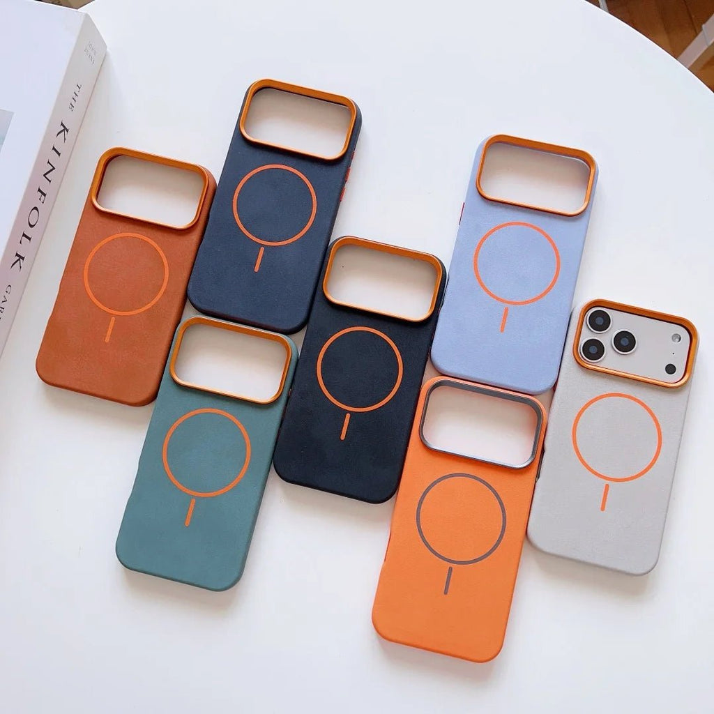iPhone 17 Case in Premium MagSafe Velvety Leather