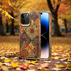 Mandala iPhone Case with Magnetic Card Holder