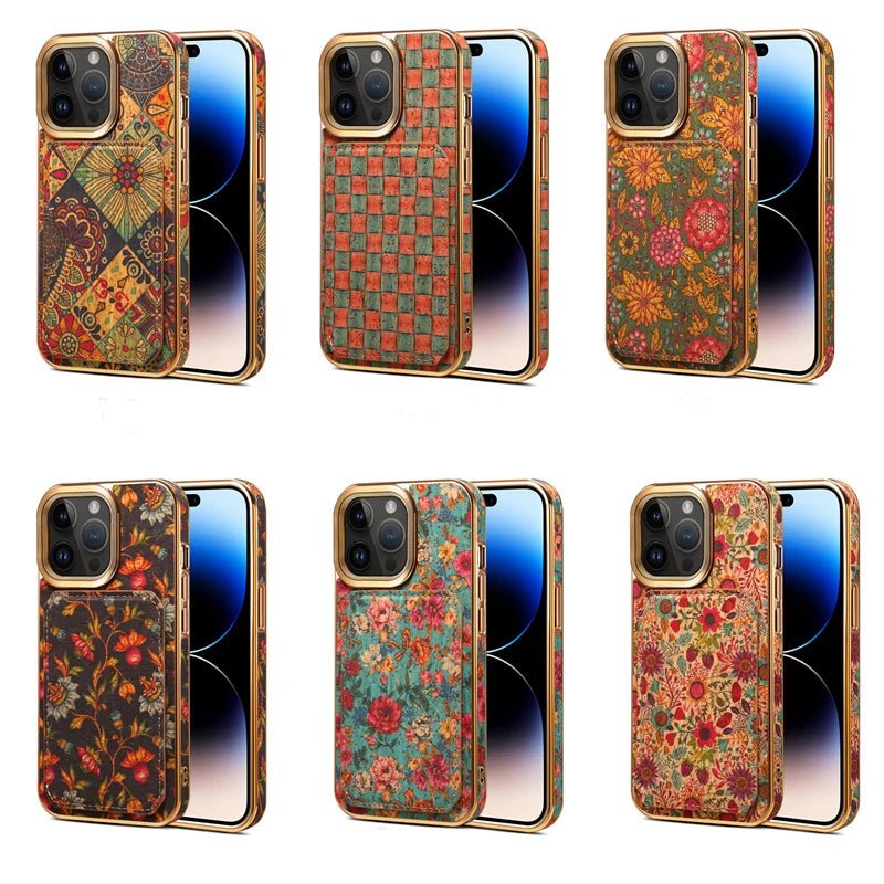 Mandala iPhone Case with Magnetic Card Holder