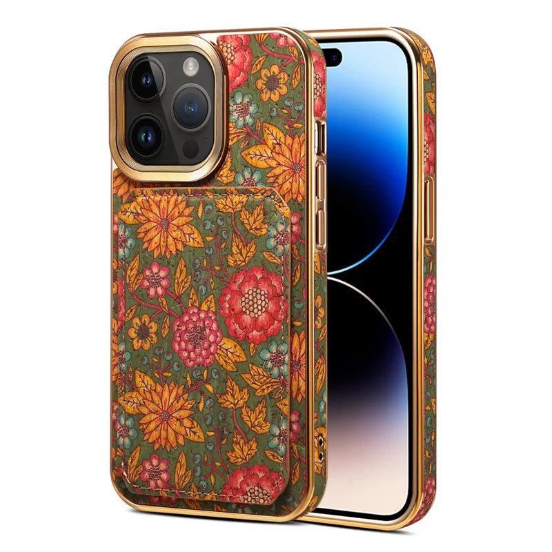 Mandala iPhone Case with Magnetic Card Holder