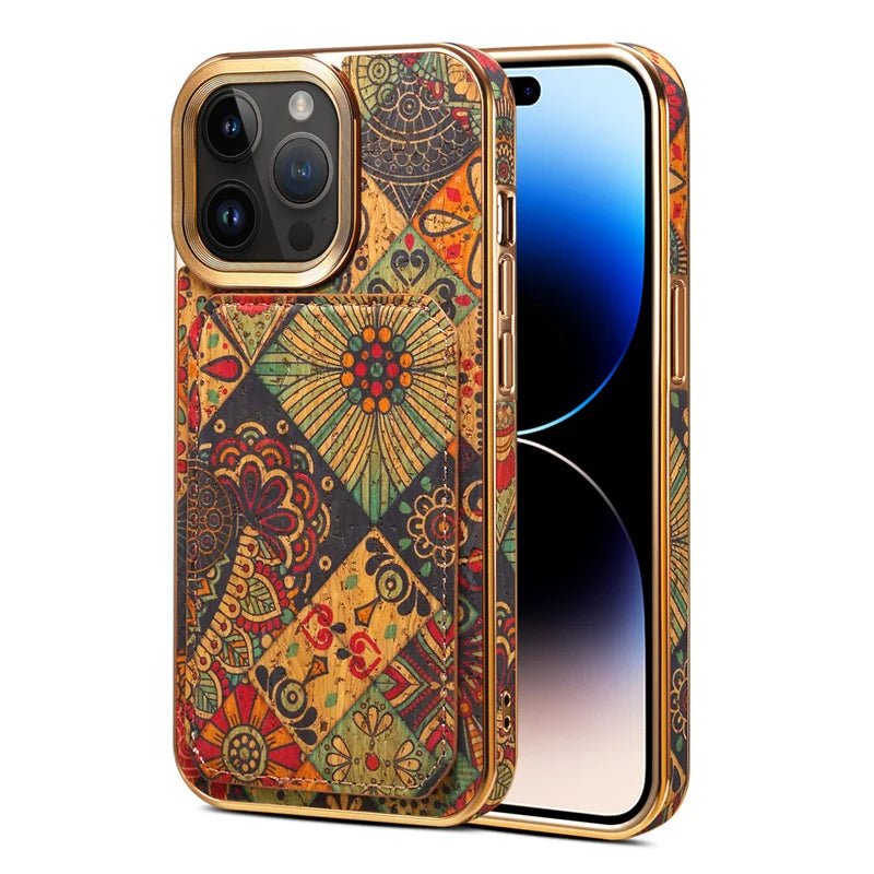 Mandala iPhone Case with Magnetic Card Holder