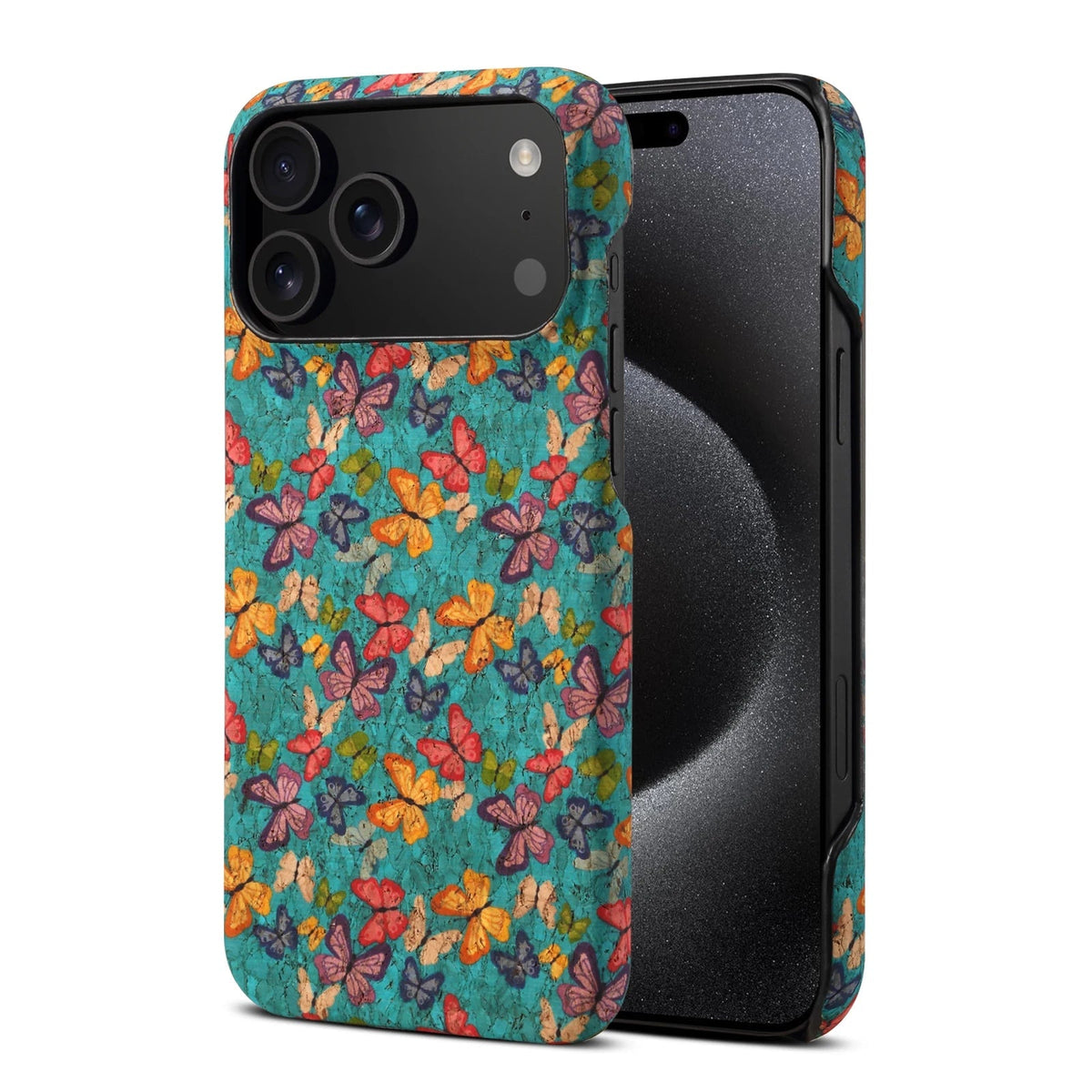 iPhone Case in Embroidered Fabric and MagSafe Leather