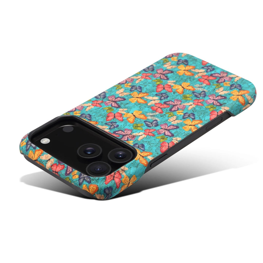 iPhone Case in Embroidered Fabric and MagSafe Leather