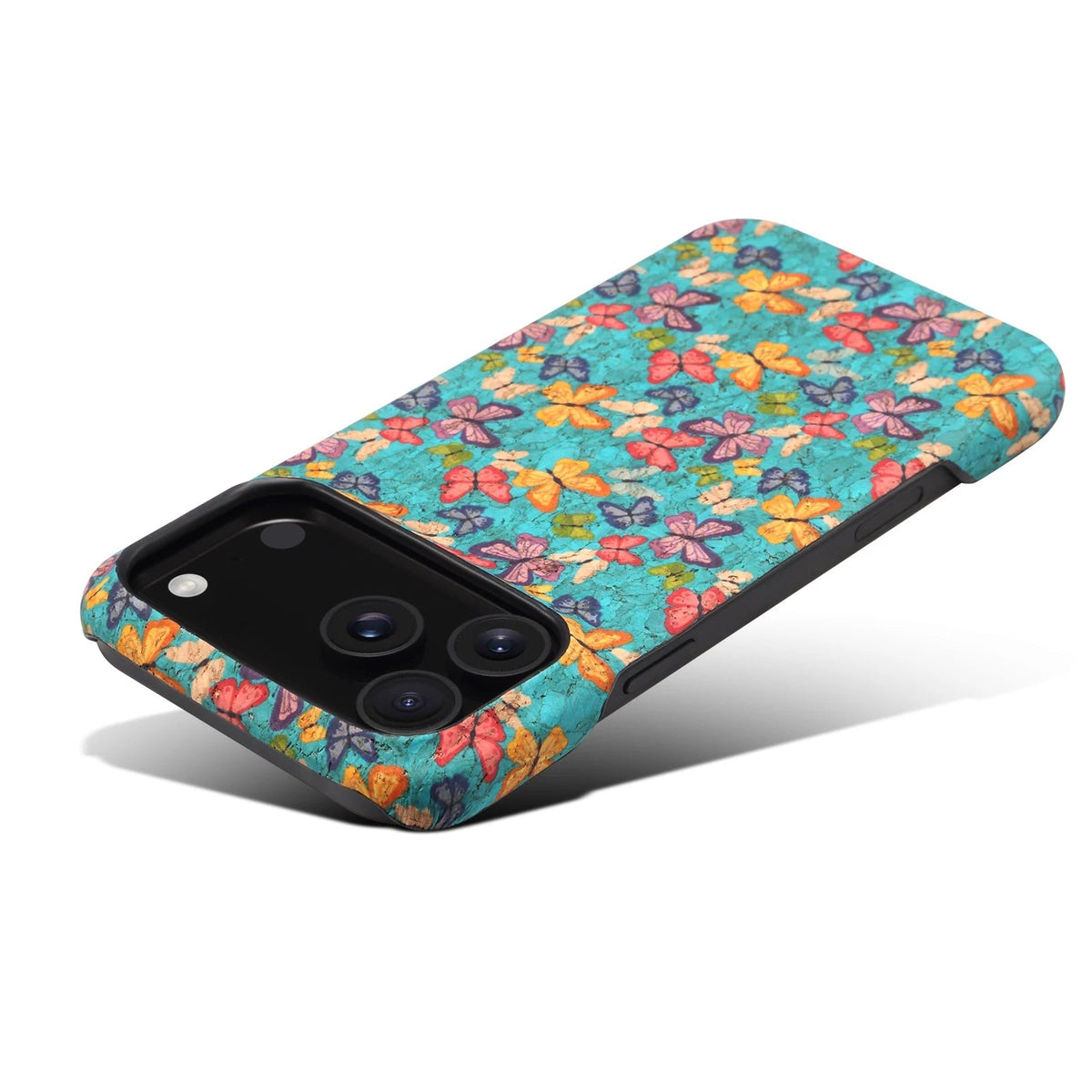 iPhone Case in Embroidered Fabric and MagSafe Leather