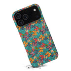 iPhone Case in Embroidered Fabric and MagSafe Leather