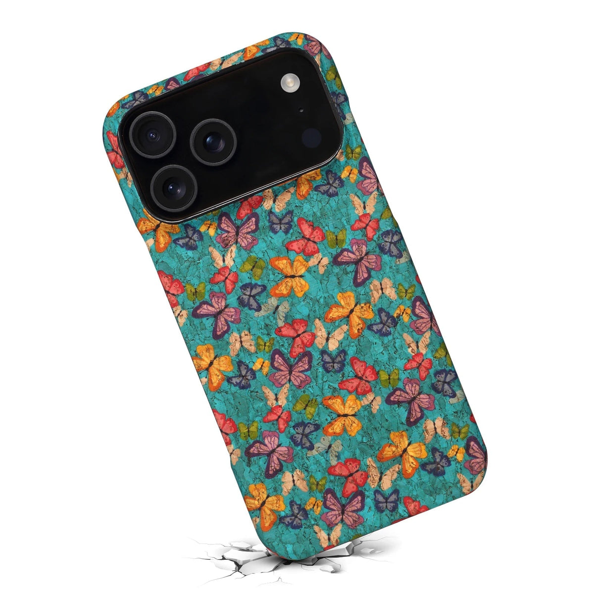 iPhone Case in Embroidered Fabric and MagSafe Leather